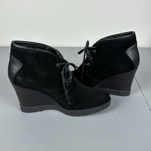 Aquatalia by Marvin K Cassie Suede Lace Up Wedge Bootie. Size 38. US 8. - Picture 5 of 13